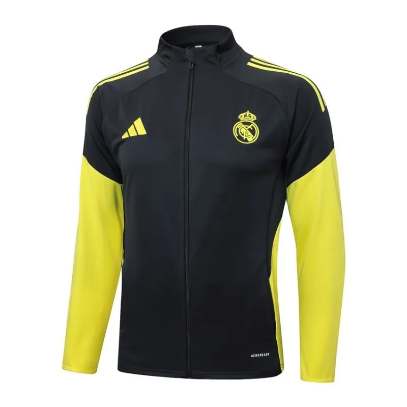 Real Madrid 2025/26 Sports Jacket - Black/Yellow