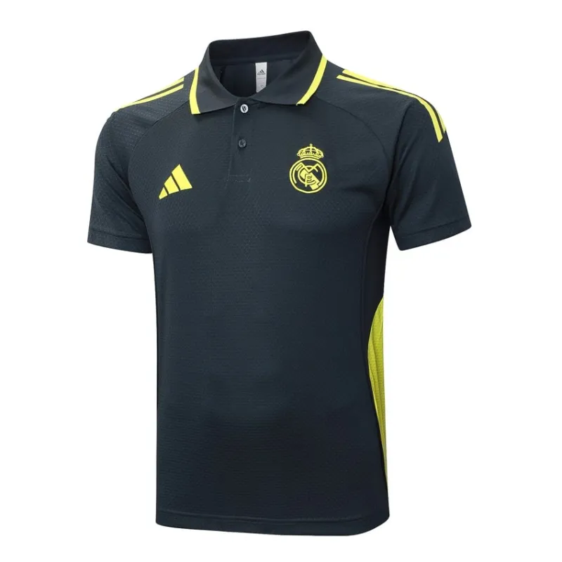Real Madrid 2025/26 Sports Polo - Black/Yellow