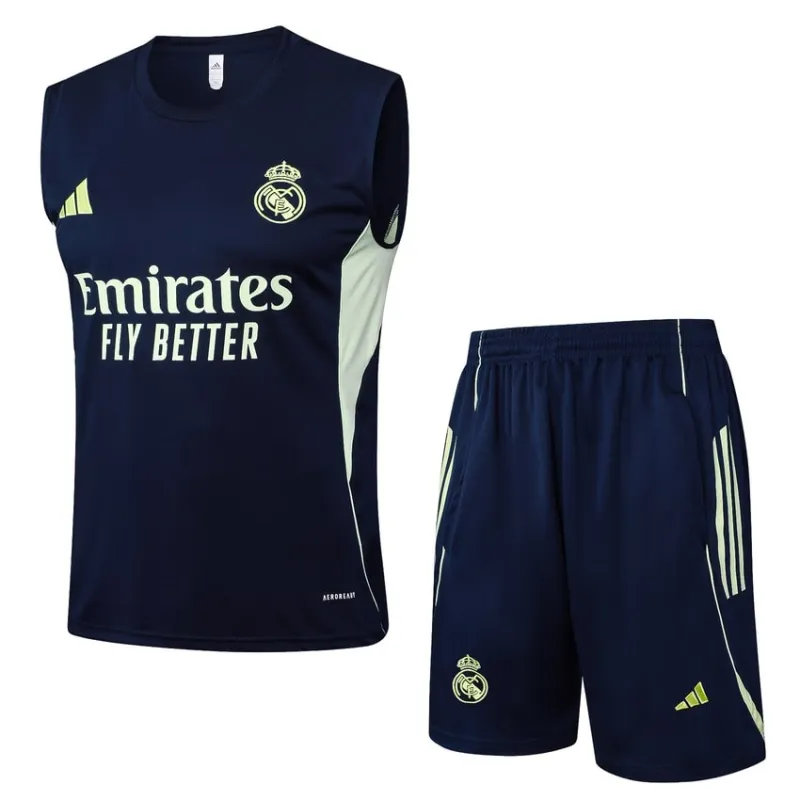 Real Madrid 2025/26 Shorts & Vest Set - Dark Blue