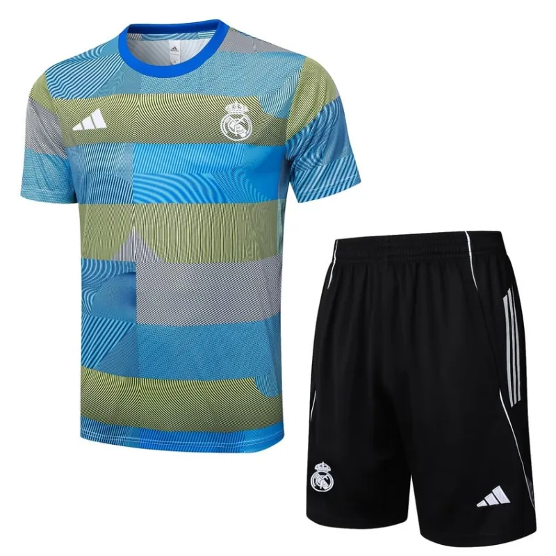 Real Madrid 2025/26 Training Jersey + Shorts - Blue/Green