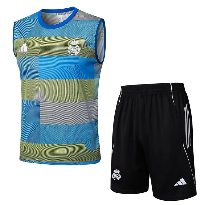Real Madrid 2025/26 Shorts & Vest Set - Blue/Green