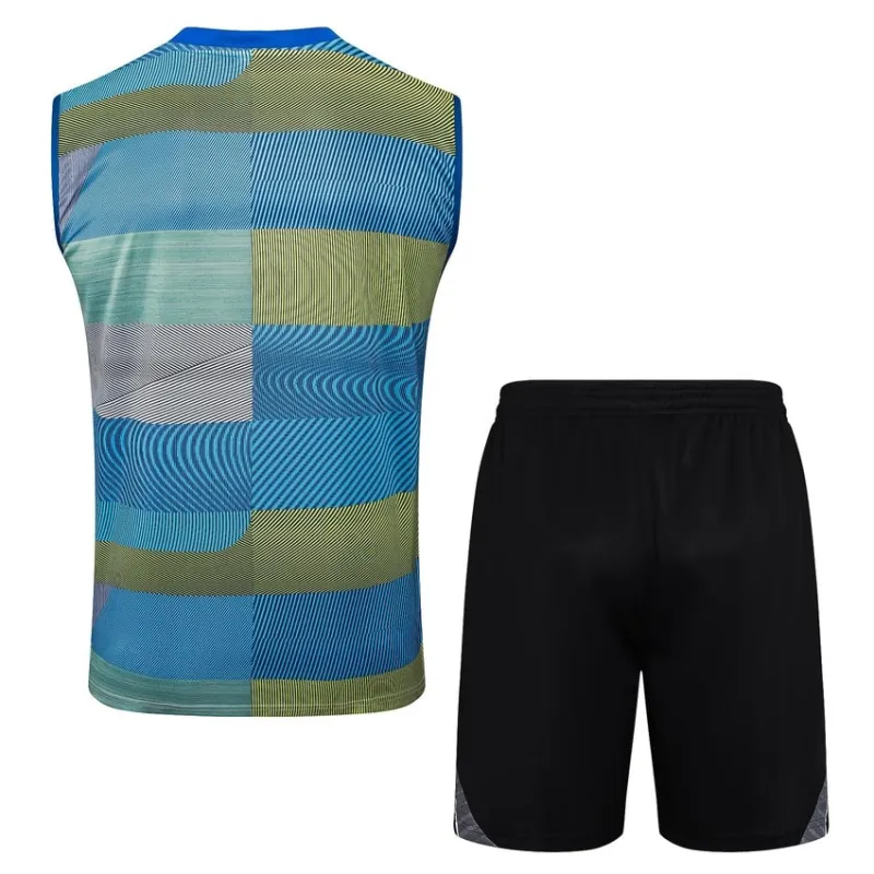 Real Madrid 2025/26 Shorts & Vest Set - Blue/Green