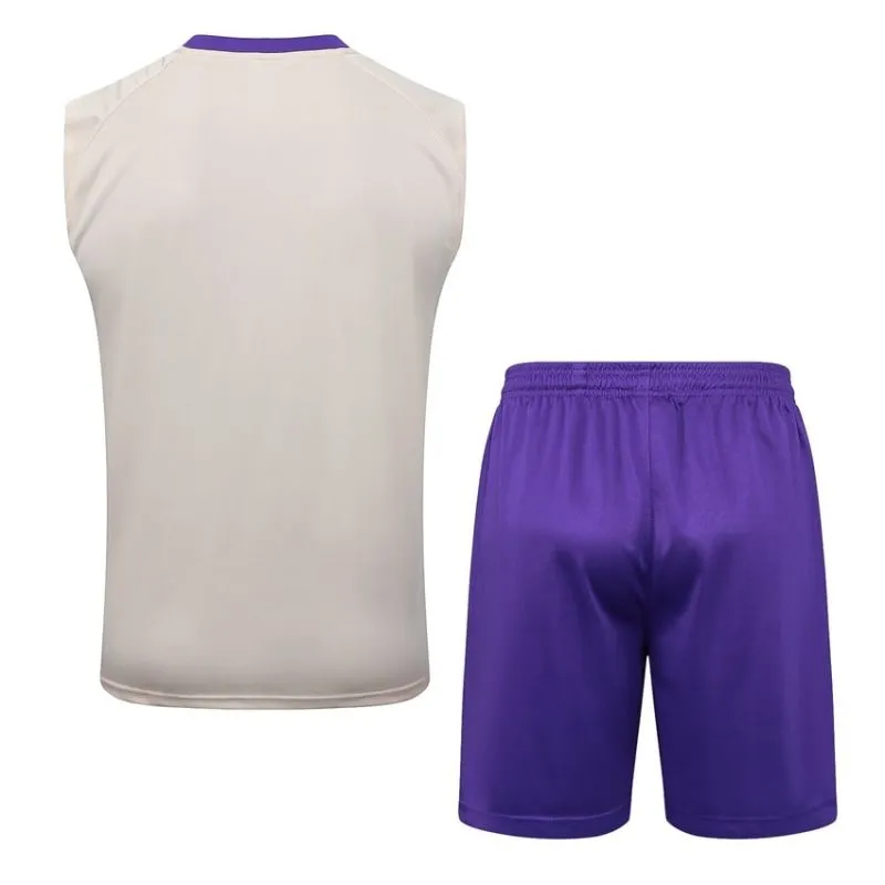 Real Madrid 2025/26 Shorts & Vest Set - Beige