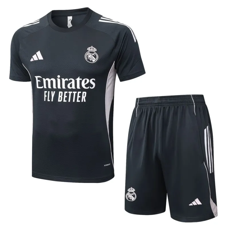Real Madrid 2025/26 Training Jersey + Shorts - Dark Gray