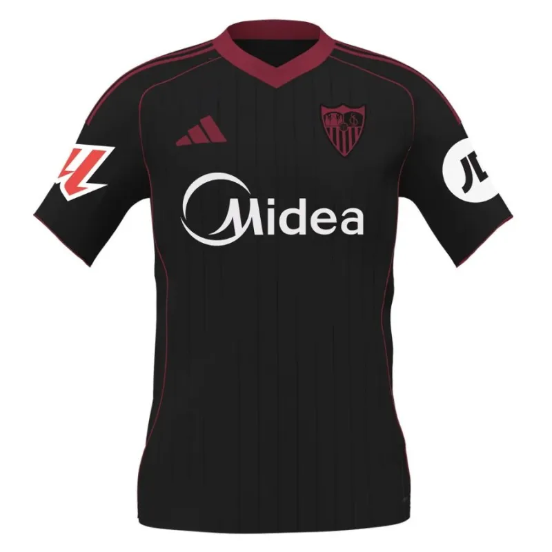 Sevilla 2025/26 Third Kids' Jersey - Black