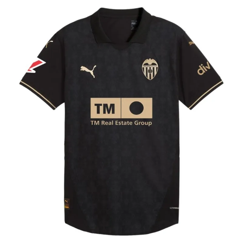 Valencia 2024/25 Away Players' Jersey - Black