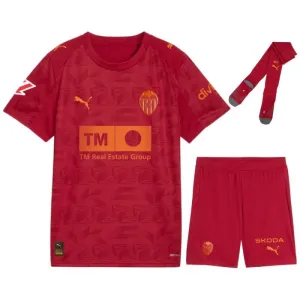 Set maglia bambini Valencia 2025/26 Trasferta - Rossa