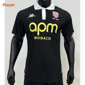 Maglia della versione giocatore edizione commemorativa dell'AS Monaco 2024/25 - Nero