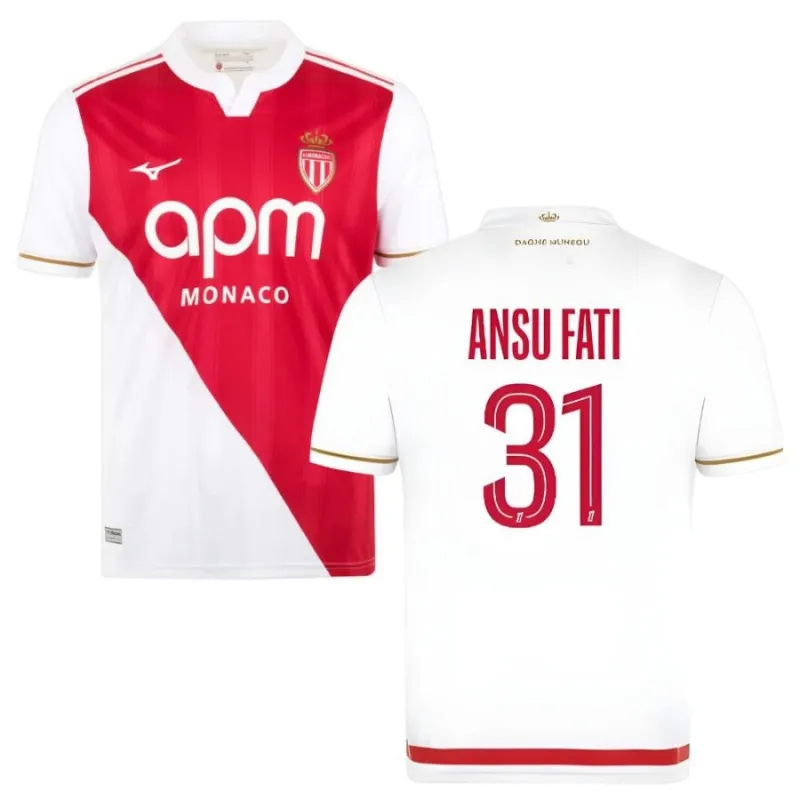 Monaco 2025/26 ANSU FATI Home Jersey