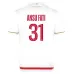 Camiseta local infantil + pantalones cortos de Ansu Fati en el AS Monaco 2025/26 - Blanco/Rojo