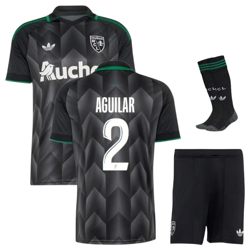 Lens AGUILAR 2026/27 Away Kids Kit Jersey