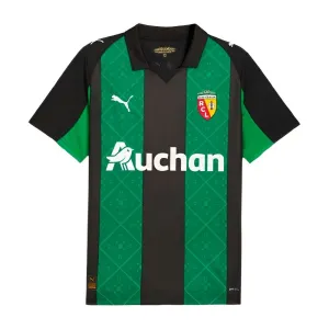 RC Lens 2025/26 Kids' Away Jersey - Green/Black