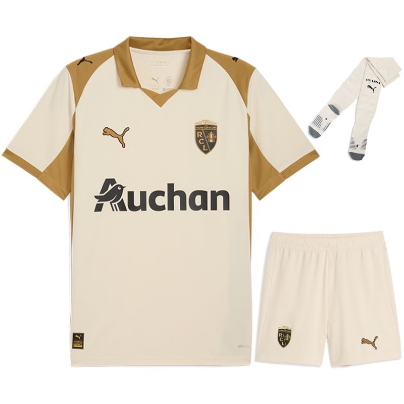 Lens 2025/26 Conjunto de camiseta tercera para niños - Beige