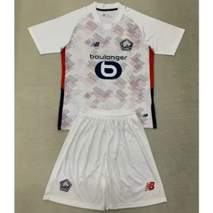 Maglia e pantaloncini per bambini di Lille 2024/25 Trasferta - Bianco