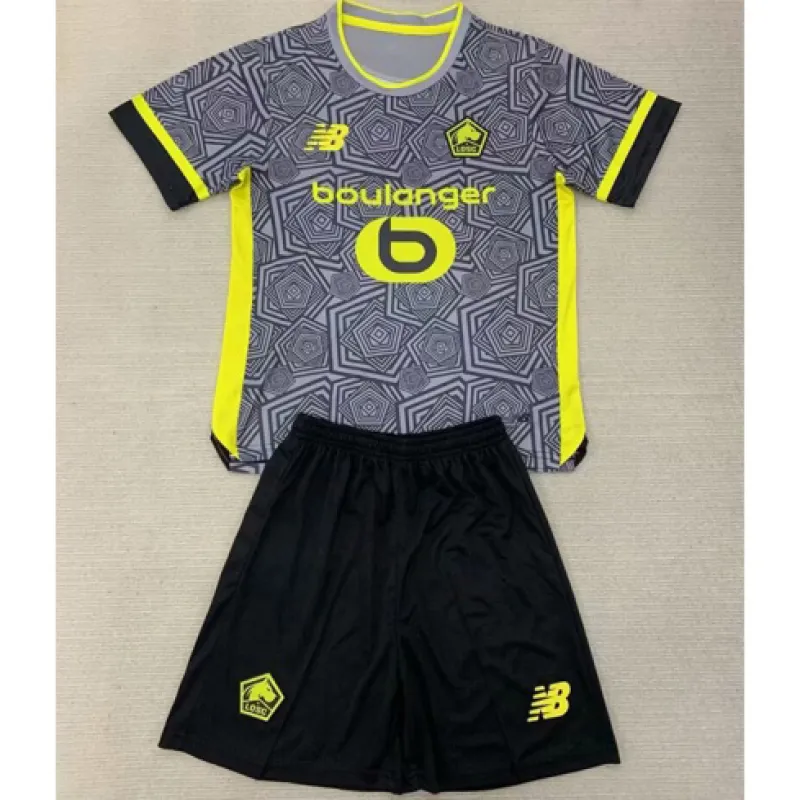 Troisième maillot et shorts pour enfants de Lille 2024/25 - Gris