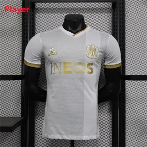 Maglia della versione per giocatori di trasferta 2024/25 dell'OGC Nice - Bianca
