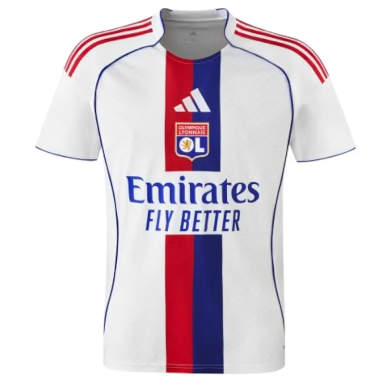 Olympique Lyon 2025/26 Kinder-Heimtrikot - Weiß
