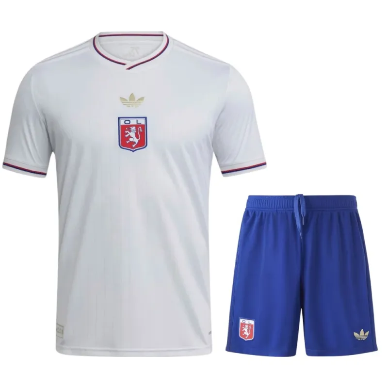 Camiseta infantil + pantalones cortos del 75° aniversario del Lyon - Blanco