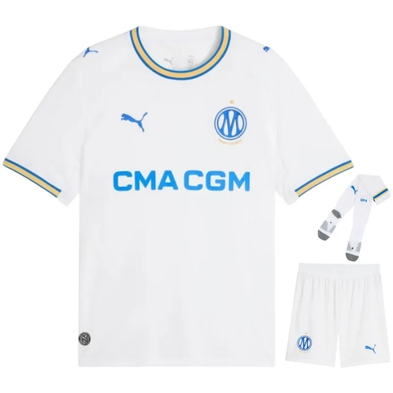 Marseille 2026/27 Home Kids Kit Jersey