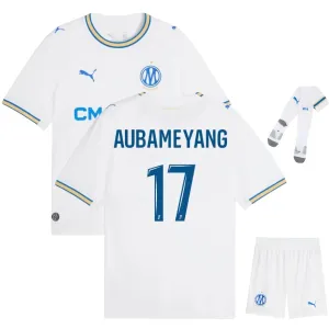 Marseille AUBAMEYANG 2026/27 Home Kids Kit Jersey
