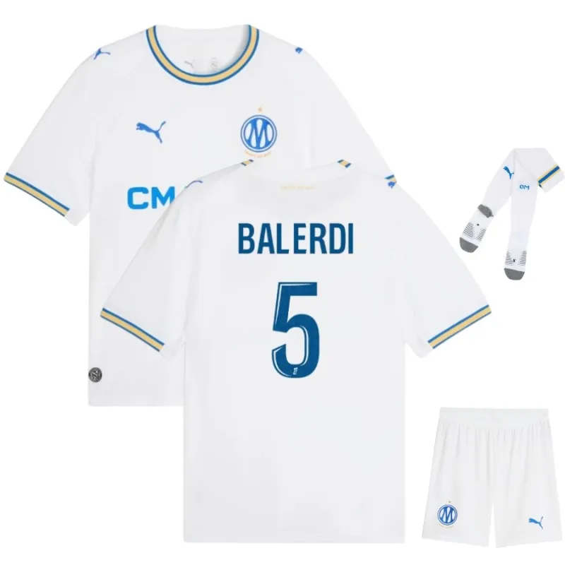Marseille BALERDI 2026/27 Home Kids Kit Jersey