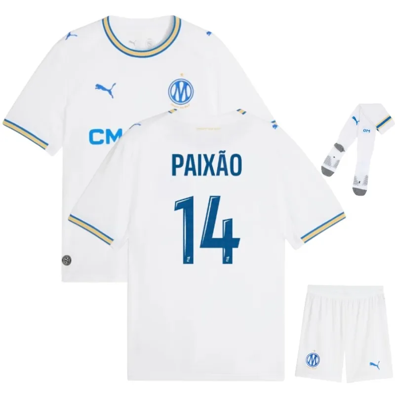 Marseille PAIXAO 2026/27 Home Kids Kit Jersey