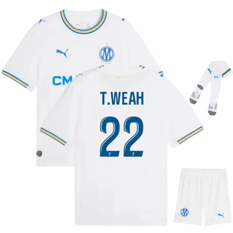 Marseille T.WEAH 2026/27 Home Kids Kit Jersey
