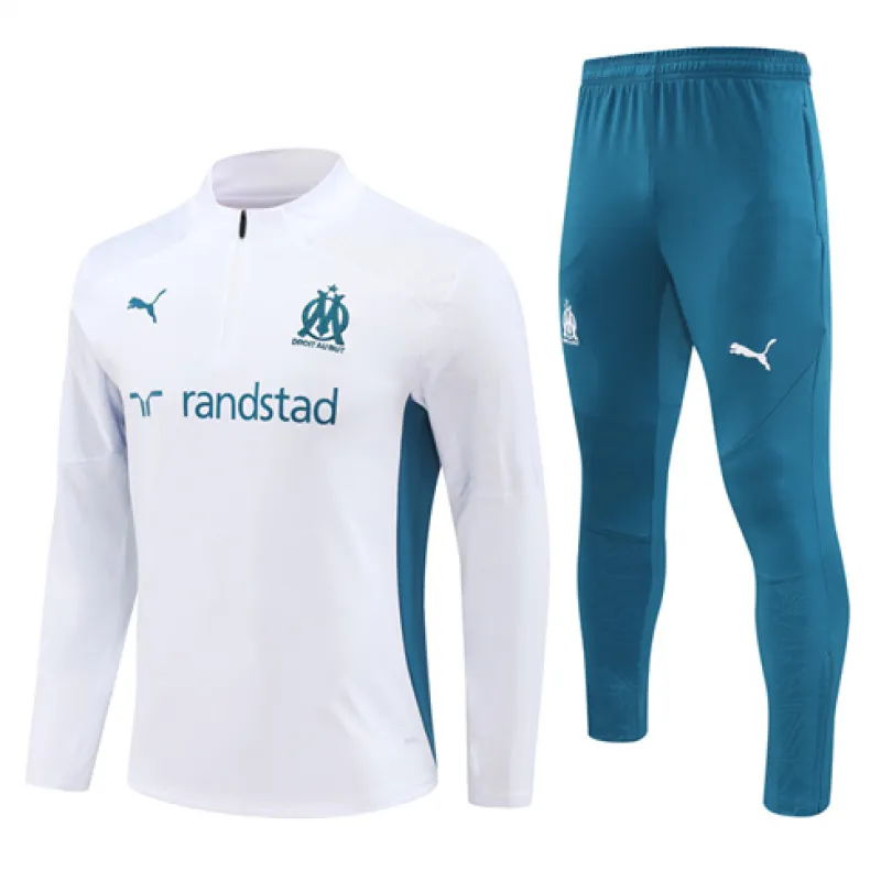 Olympique de Marseille children's tracksuit for 2024/25 - White