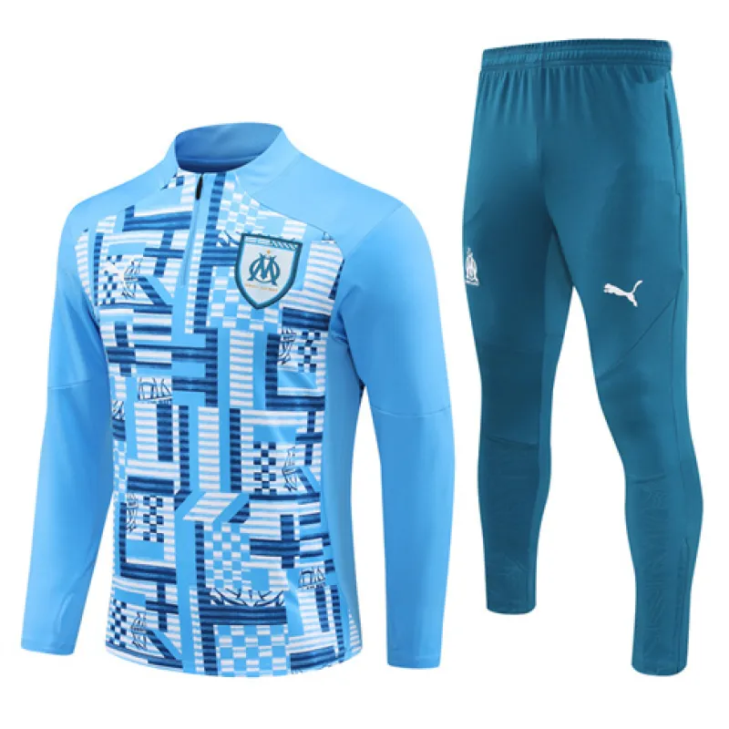 Olympique de Marseille Kinder-Trainingsanzug für 2024/25 - Blau