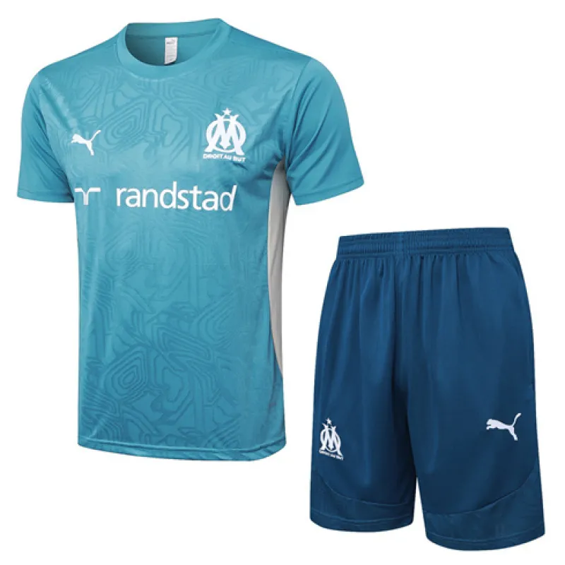 Olympique de Marseille training jersey + shorts for 2024/25 - Blue