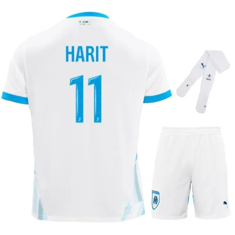 Jeu de maillot pour enfants domicile 2024/25 de HARIT Marseille - Blanc