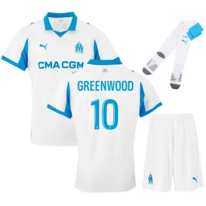 Set di maglia bambini di GREENWOOD dell'Olympique Marseille 2025/26 casa - Bianco