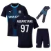 Marseille AUBAMEYANG 2025/26 Away Kids' Jersey Set - Black
