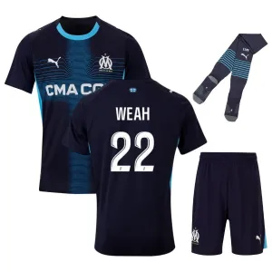 Marseille WEAH 2025/26 Away Kids' Jersey Set - Black