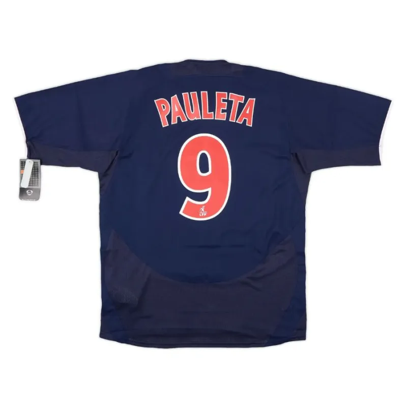 Paris Saint-Germain PAULETA 2003/04 Camiseta retro local - Azul/Roja
