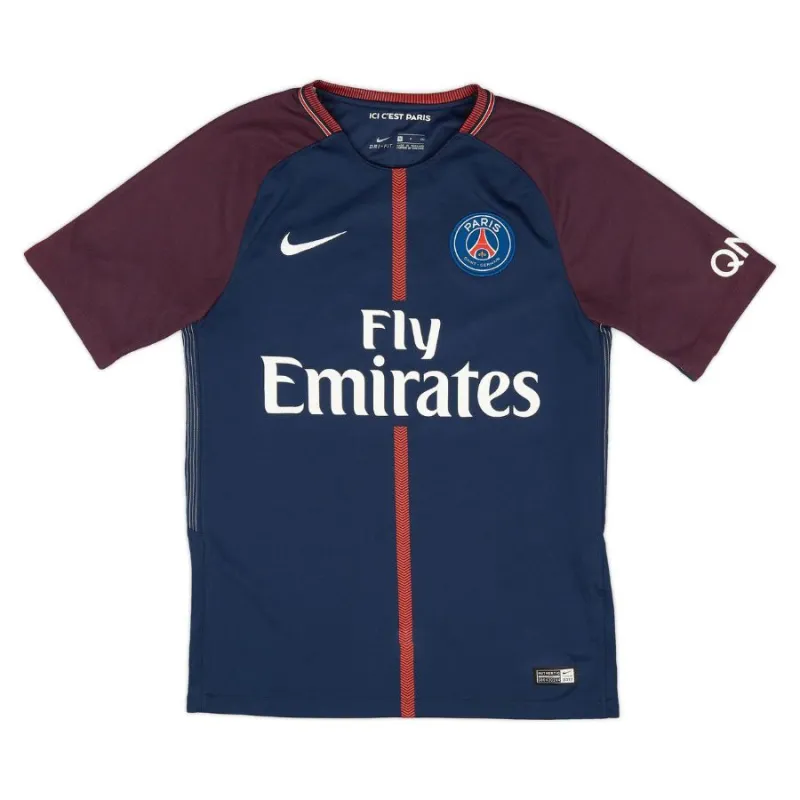 Paris Saint-Germain 2017/18 Maglia casalinga retrò - Blu