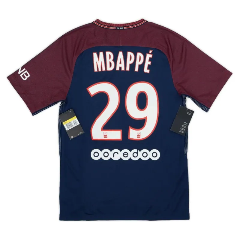 Paris Saint-Germain MBAPPE 2017/18 Maillot domicile rétro - Bleu