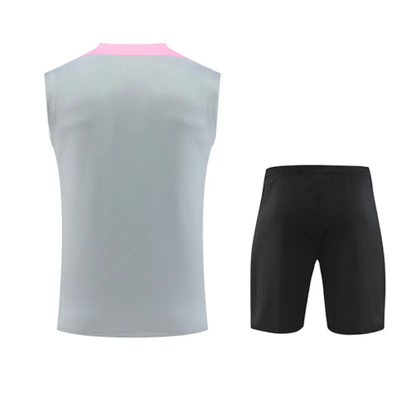 Conjunto de pantalones cortos y chaleco de Paris Saint-Germain 2024/25 - Gris