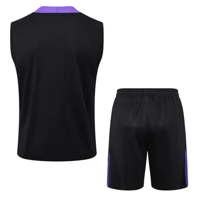 Conjunto de pantalones cortos y chaleco de Paris Saint-Germain 2024/25 - Negro
