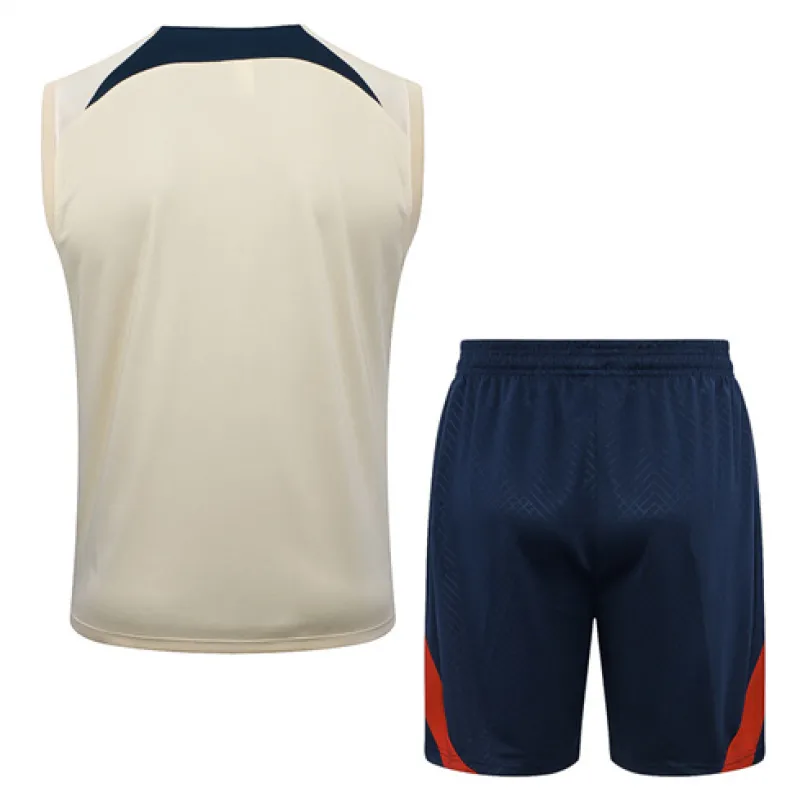 Conjunto de pantalones cortos y chaleco de Paris Saint-Germain 2024/25 - Albaricoque