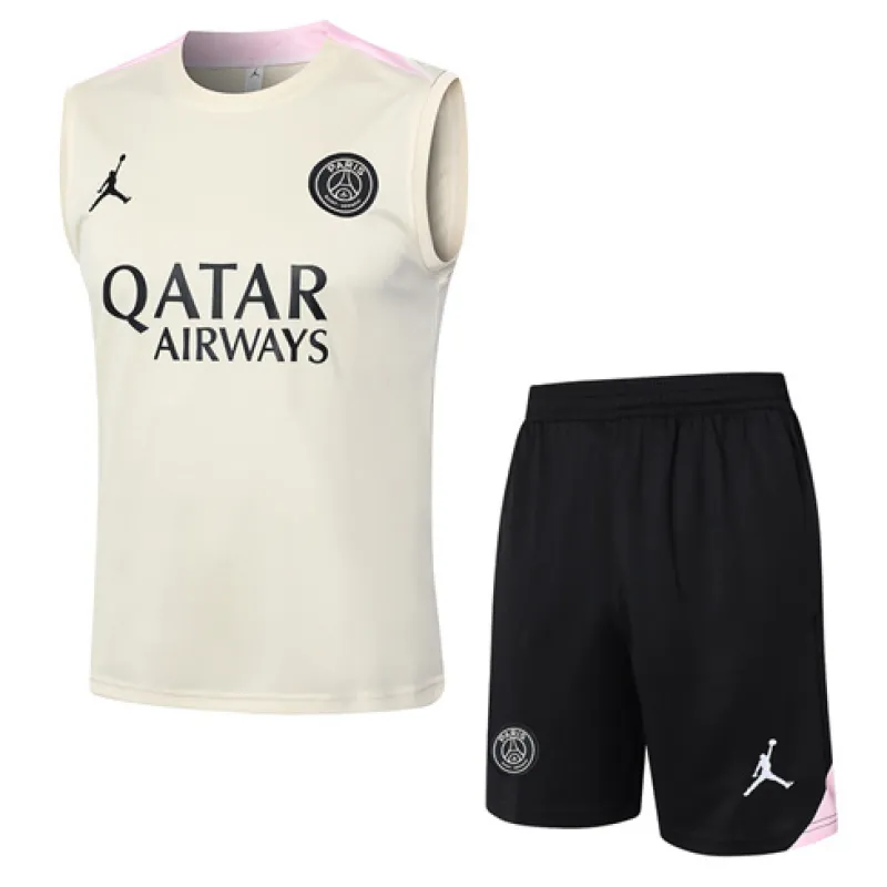 Conjunto de pantalones cortos y chaleco de Paris Saint-Germain 2024/25 - Amarillo