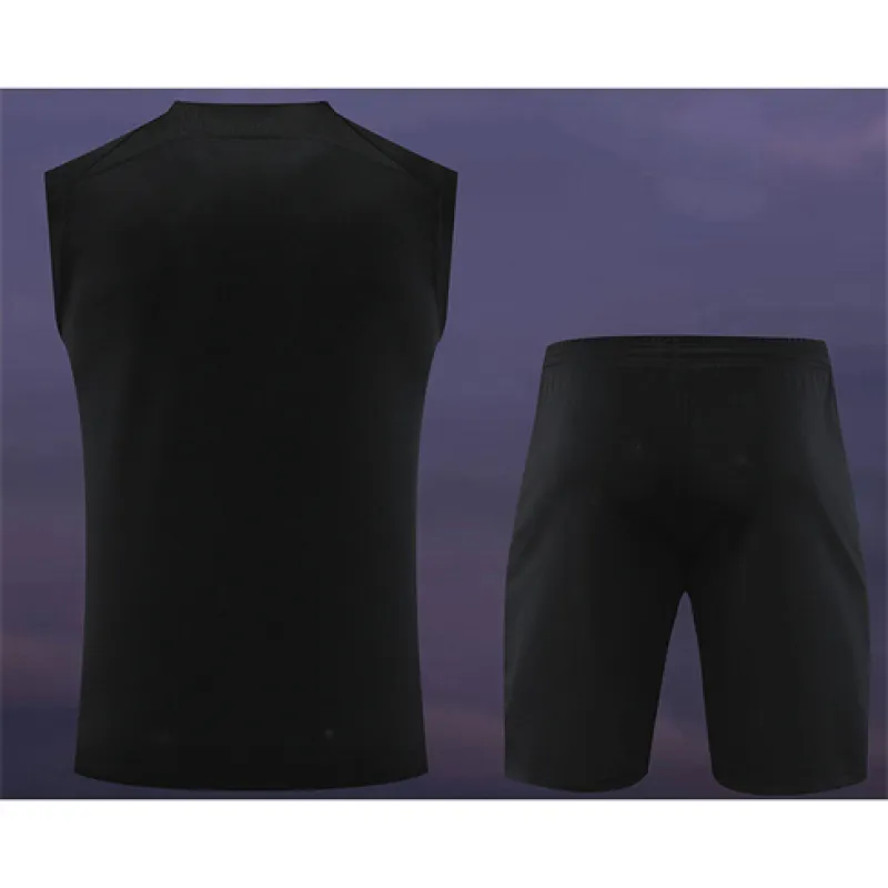 Conjunto de pantalones cortos y chaleco de Paris Saint-Germain 2024/25 - Negro