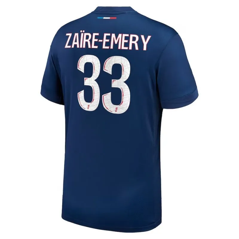 Paris Saint-Germain 2024/25 Heimspielerkit von Zacharie Emery - Blau/Rot