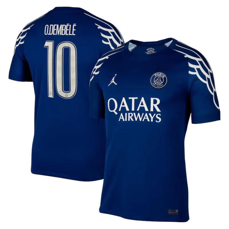 Maillot de quatrième choix de Paris Saint - Germain 2024/25 du joueur Ousmane Dembélé - Bleu