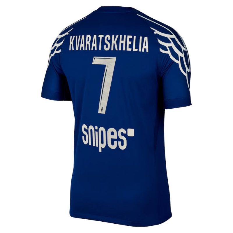 Camisa cuarta de Paris Saint - Germain 2024/25 que viste Khvicha Kvaratskhelia - Azul​