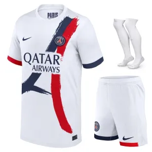 Paris Saint - Germain Kids' 2024/25 Away Kit - White