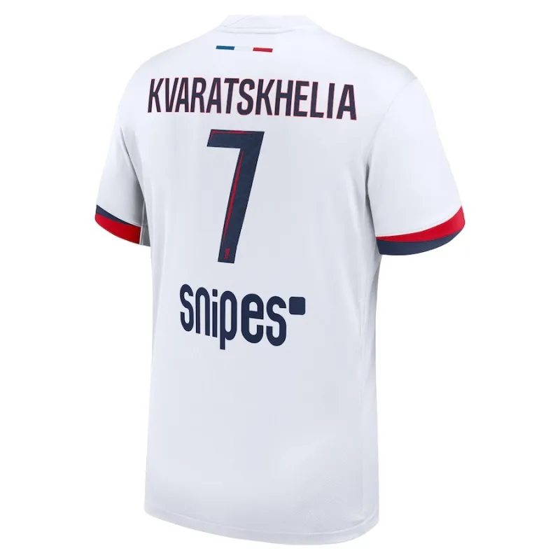 Khvicha Kvaratskhelia's Paris Saint - Germain Kids' 2024/25 Away Kit Set - White