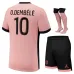 Jeu de troisième kit 2024/25 pour enfants de Paris Saint - Germain du joueur Ousmane Dembélé - Rose