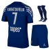 Jeu de quatrième kit 2024/25 pour enfants de Paris Saint - Germain du joueur Khvicha Kvaratskhelia - Bleu