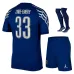 Jeu de quatrième kit 2024/25 pour enfants de Paris Saint - Germain du joueur Zaire - Emery's - Bleu